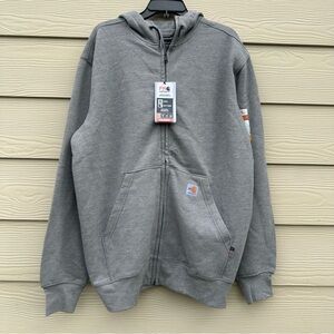 NWT Carhartt FR Flame Resistant Full‎ Zip Hoodie CAT3 2112 Force Loose Fit Large